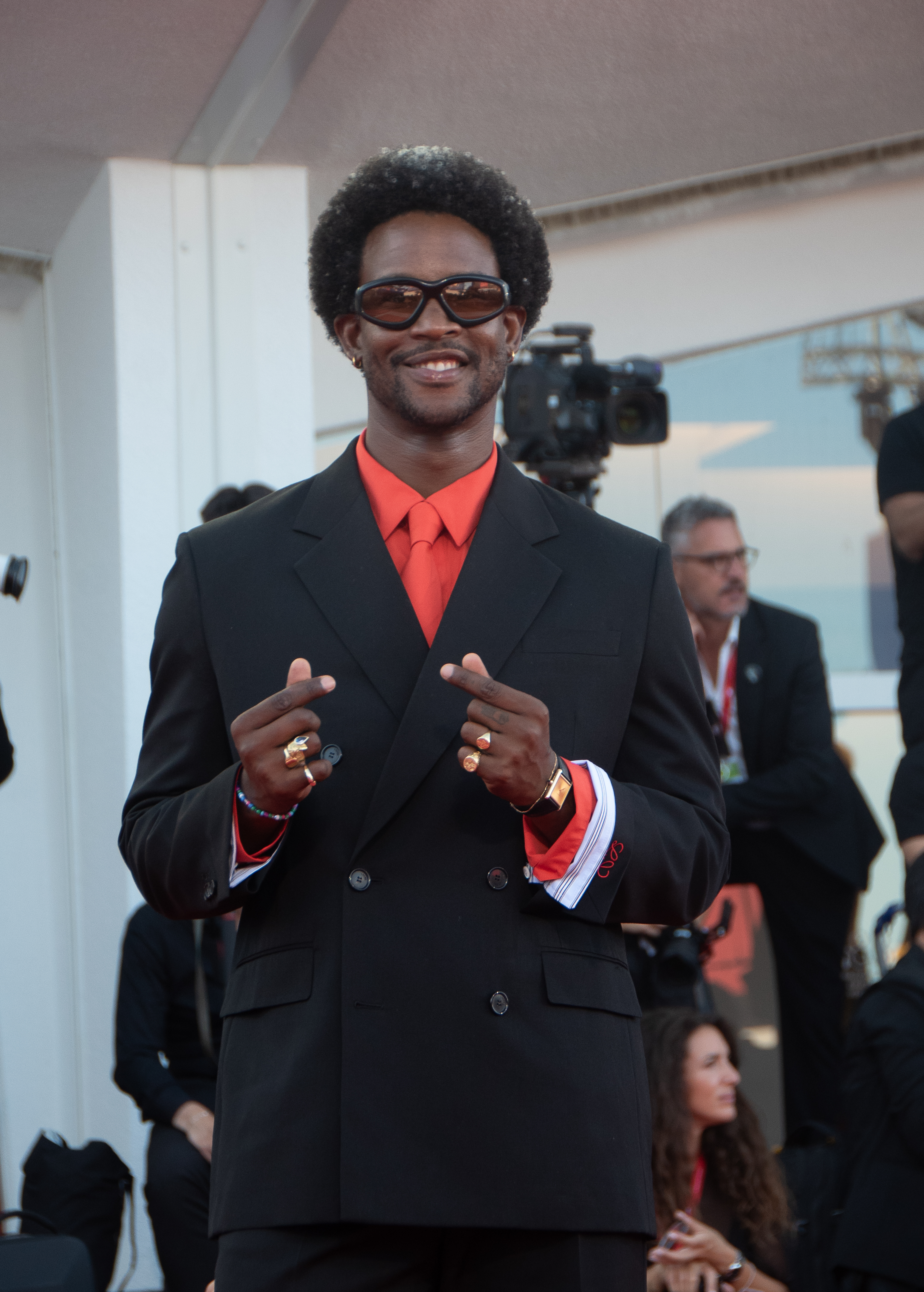 — italie venise cinema 83rd mostra del cinema 12 09 2026 83rd mostra del cinema closing ceremony red carpet akinola davies jr
